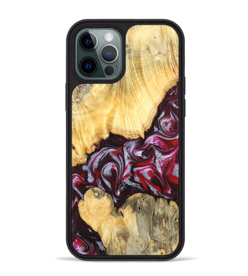 iPhone 12 Pro Max Wood Phone Case - Shayne (Red, 824369)