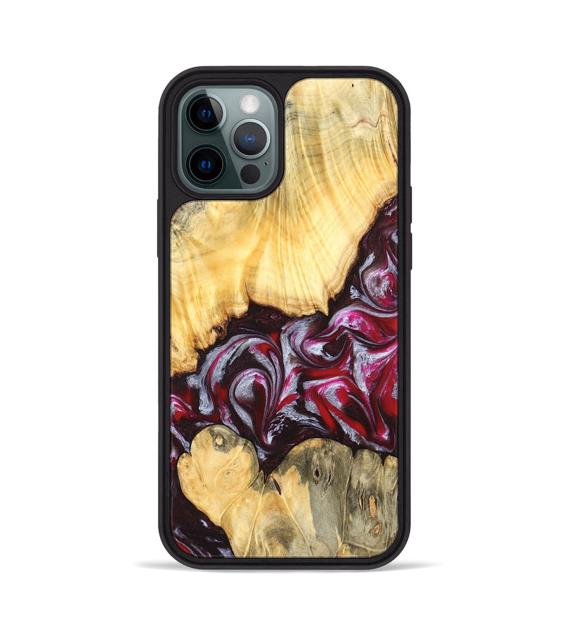 iPhone 12 Pro Wood Phone Case - Shayne (Red, 824369)