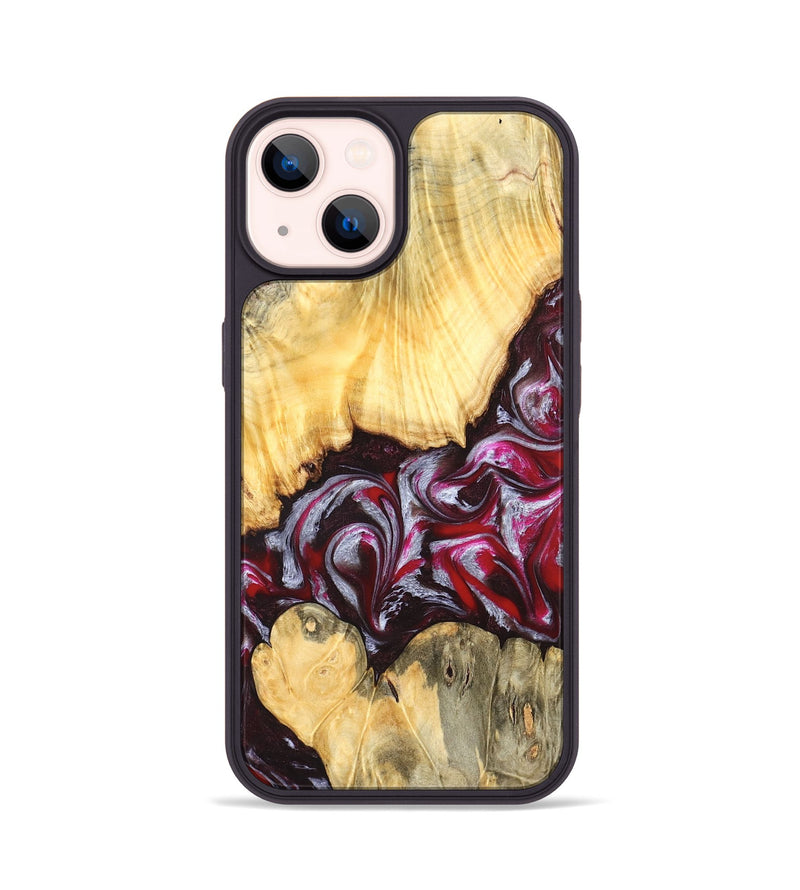 iPhone 14 Wood Phone Case - Shayne (Red, 824369)