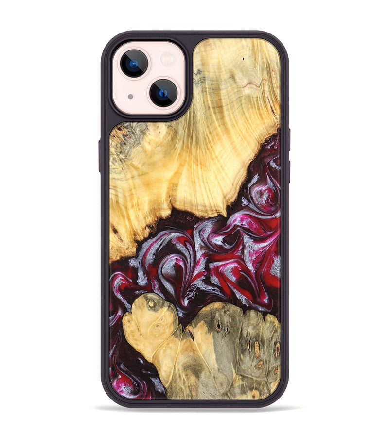 iPhone 14 Plus Wood Phone Case - Shayne (Red, 824369)