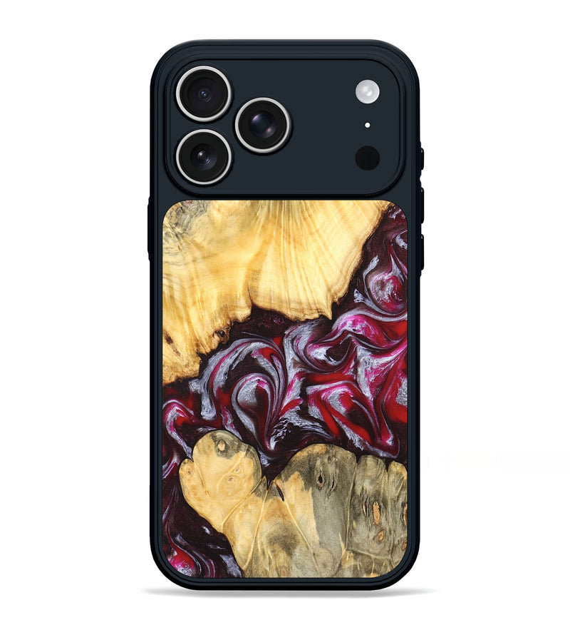 iPhone 17 Pro Max Wood Phone Case - Shayne (Red, 824369)
