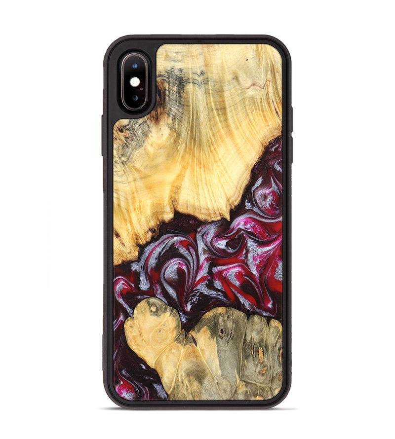 iPhone Xs Max Wood Phone Case - Shayne (Red, 824369)
