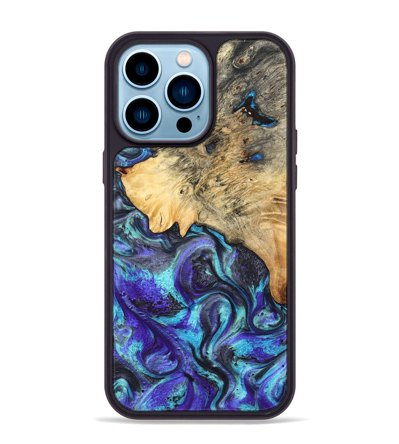 iPhone 14 Pro Max Wood Phone Case - Mylah (Purple, 824370)