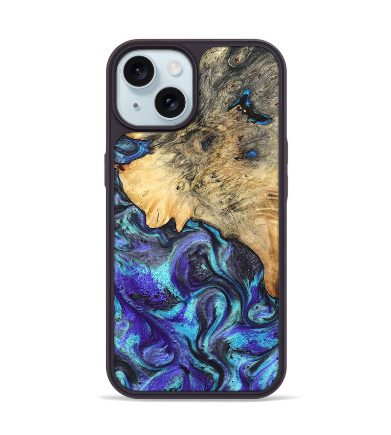 iPhone 15 Wood Phone Case - Mylah (Purple, 824370)