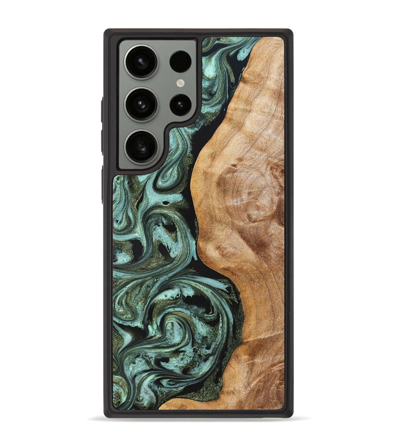 Galaxy S23 Ultra Wood Phone Case - Amos (Green, 824374)