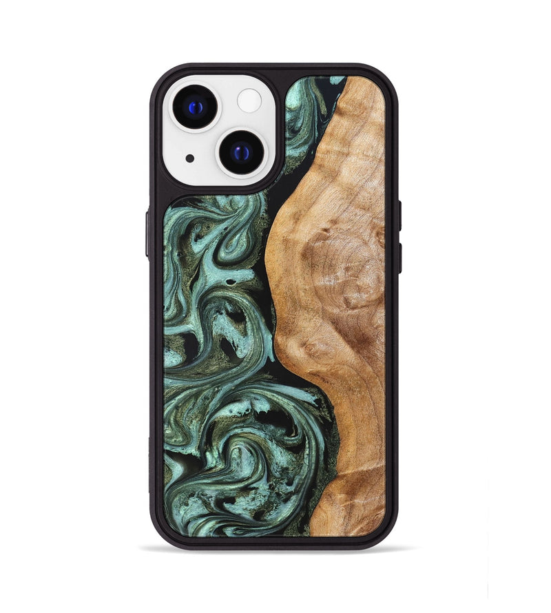 iPhone 13 Wood Phone Case - Amos (Green, 824374)