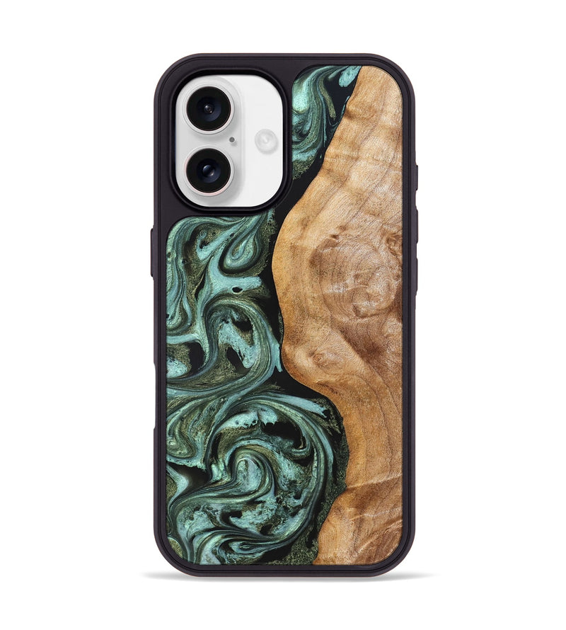 iPhone 17 Wood Phone Case - Amos (Green, 824374)
