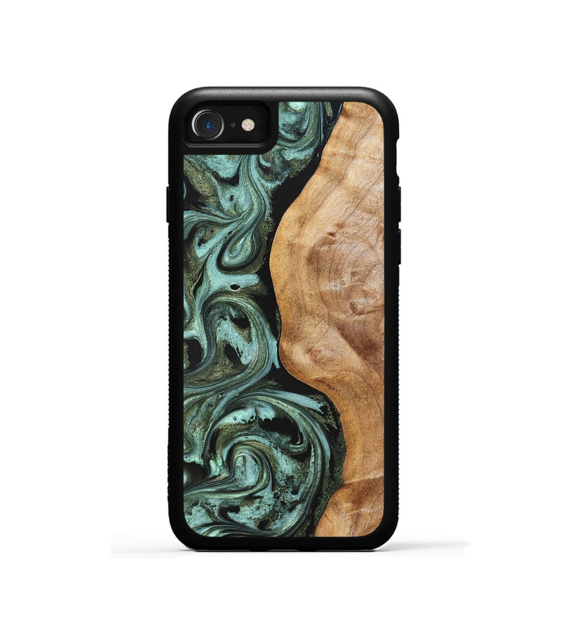 iPhone SE Wood Phone Case - Amos (Green, 824374)