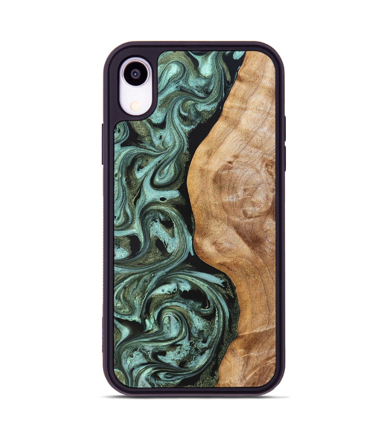 iPhone Xr Wood Phone Case - Amos (Green, 824374)