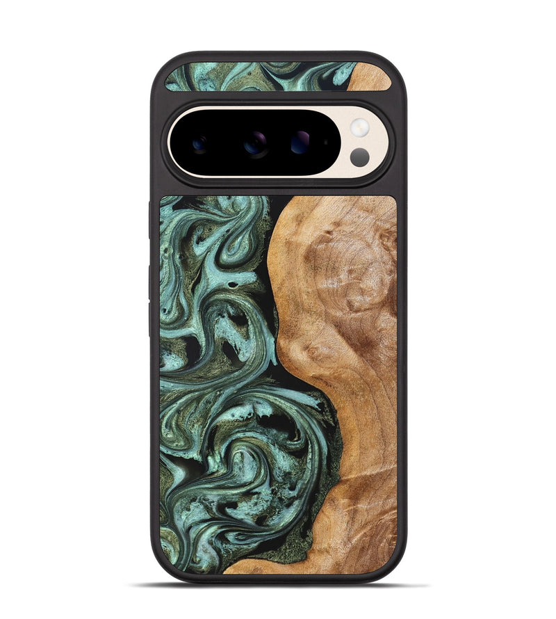 Pixel 10 Wood Phone Case - Amos (Green, 824374)