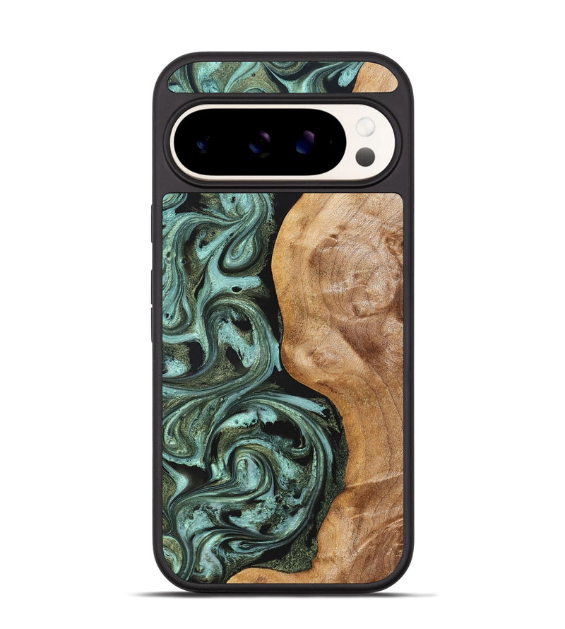 Pixel 9 Wood Phone Case - Amos (Green, 824374)