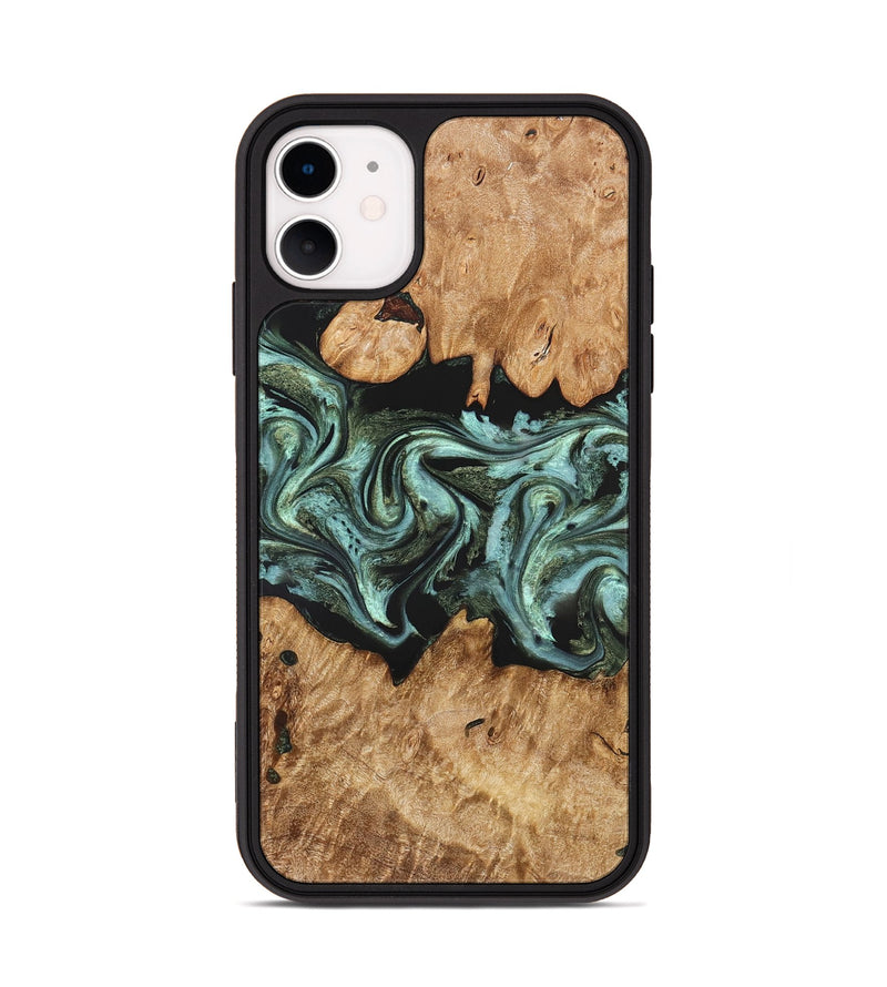 iPhone 11 Wood Phone Case - Landon (Green, 824376)