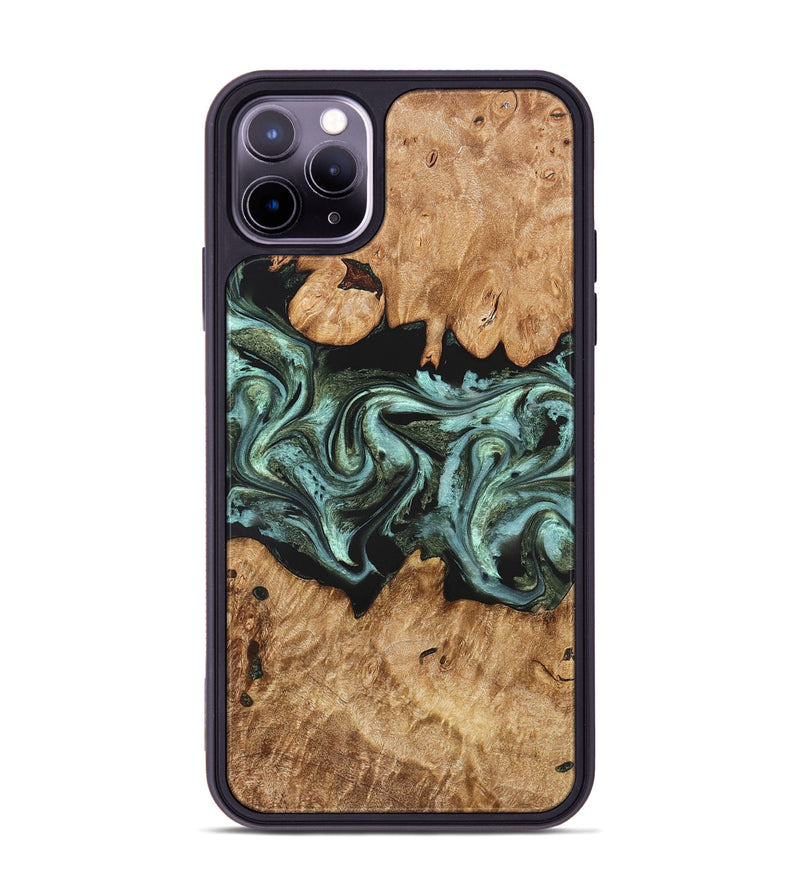 iPhone 11 Pro Max Wood Phone Case - Landon (Green, 824376)