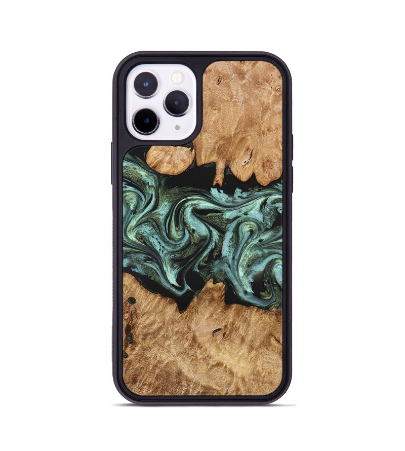 iPhone 11 Pro Wood Phone Case - Landon (Green, 824376)