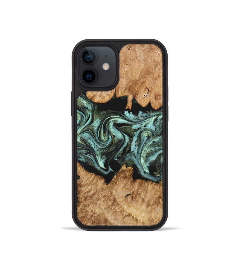 iPhone 12 mini Wood Phone Case - Landon (Green, 824376)