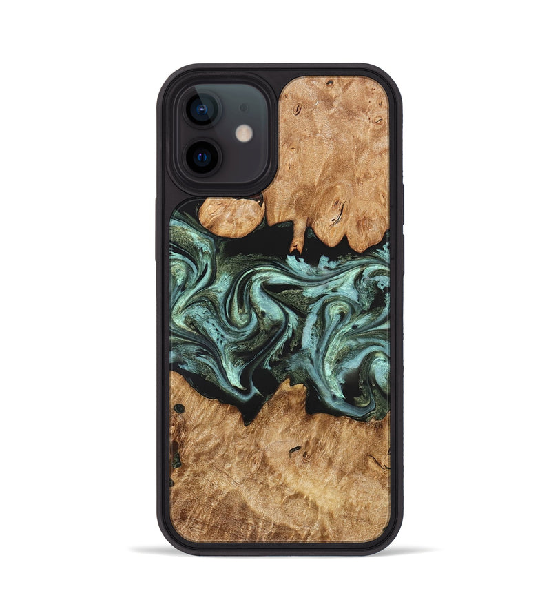 iPhone 12 Wood Phone Case - Landon (Green, 824376)