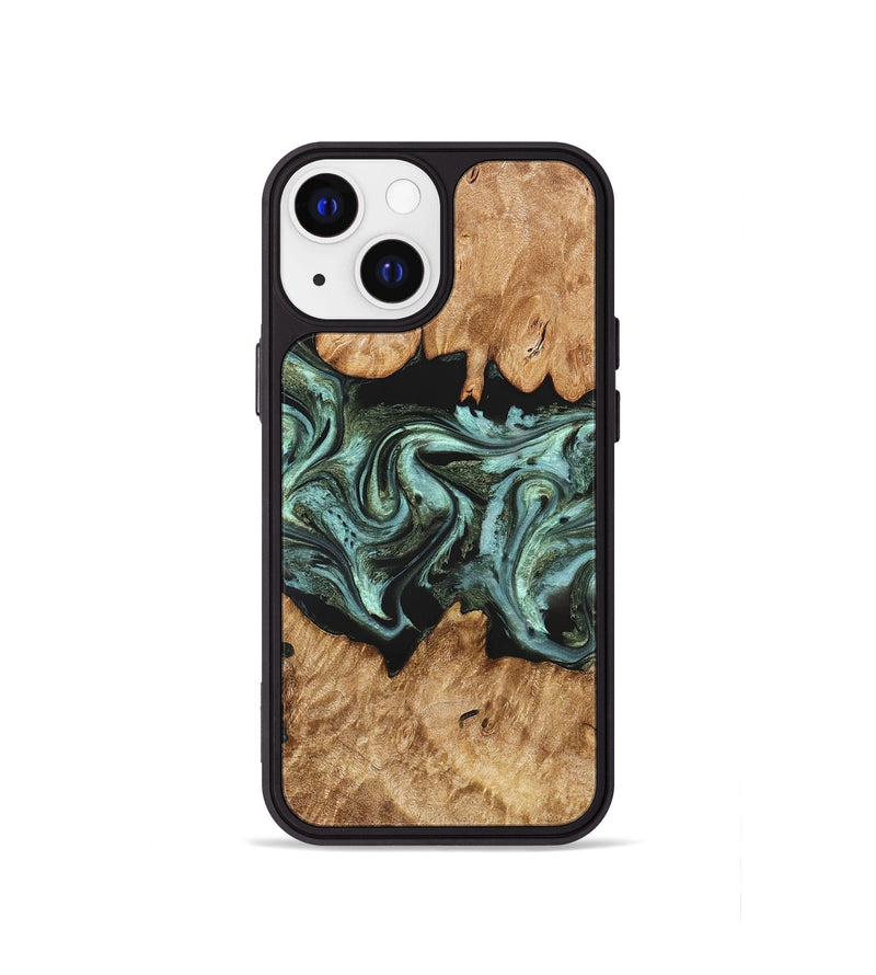 iPhone 13 mini Wood Phone Case - Landon (Green, 824376)