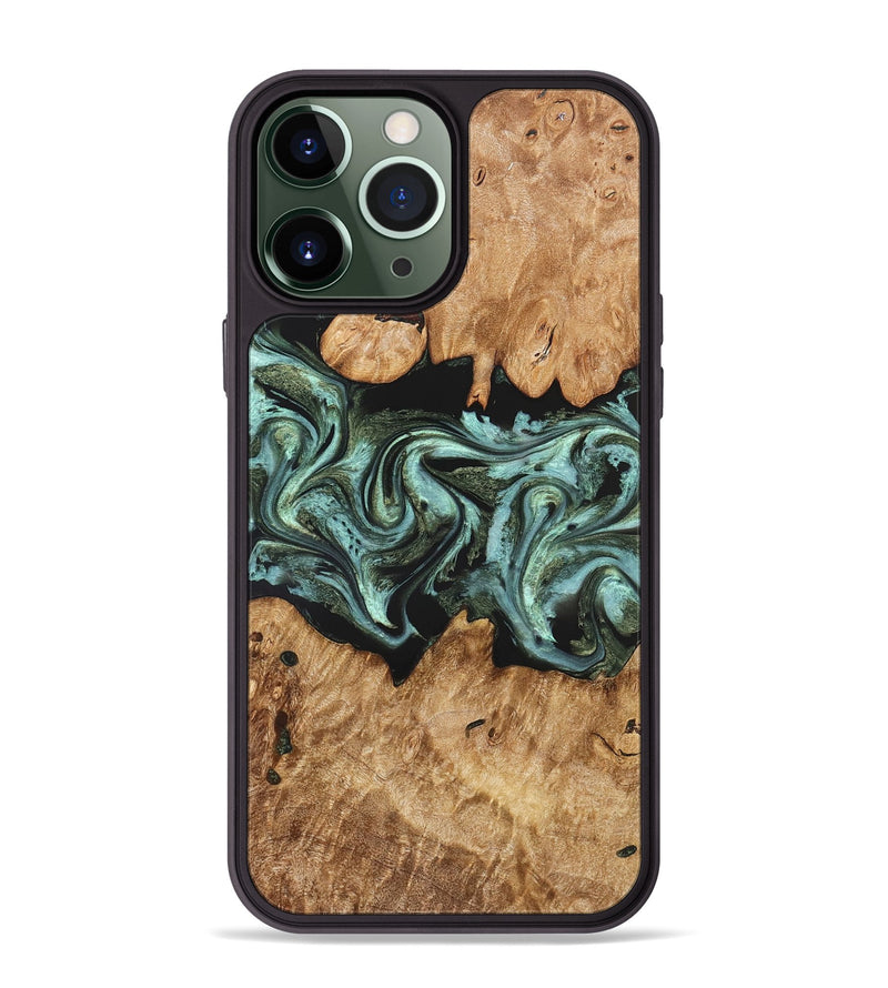 iPhone 13 Pro Max Wood Phone Case - Landon (Green, 824376)