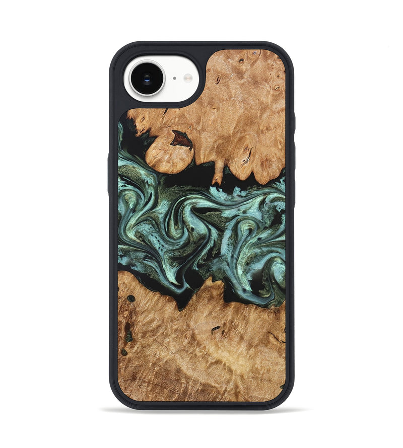 iPhone 16e Wood Phone Case - Landon (Green, 824376)