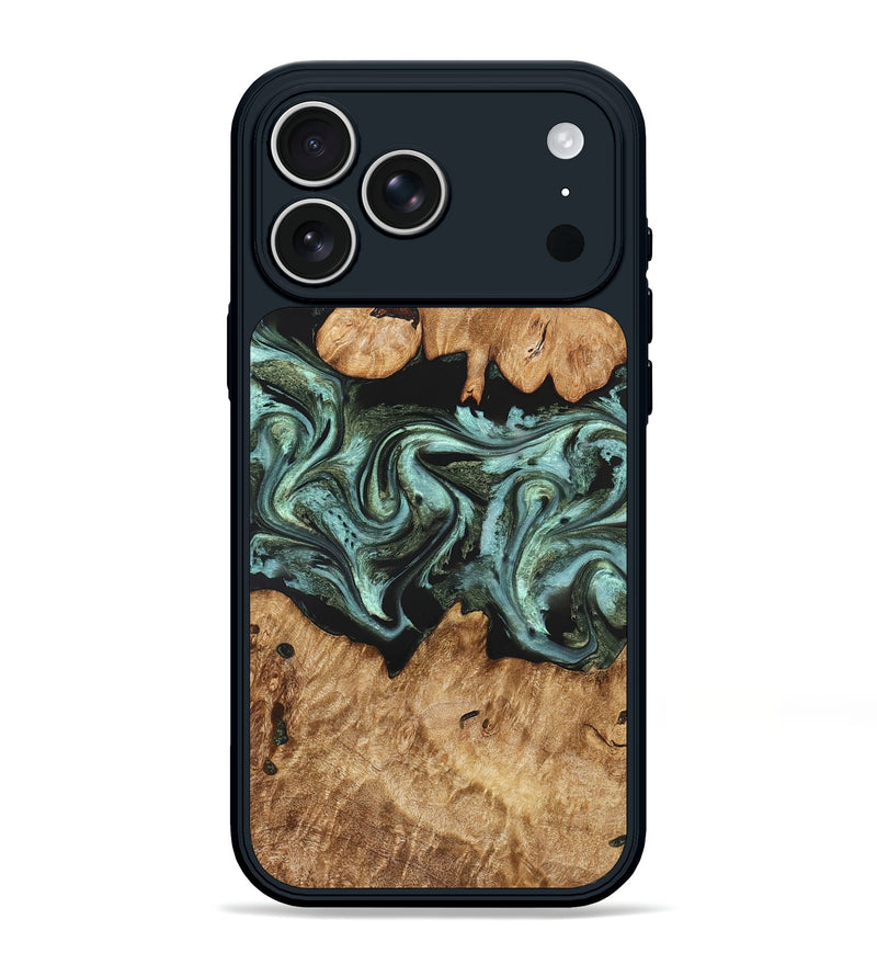iPhone 17 Pro Max Wood Phone Case - Landon (Green, 824376)