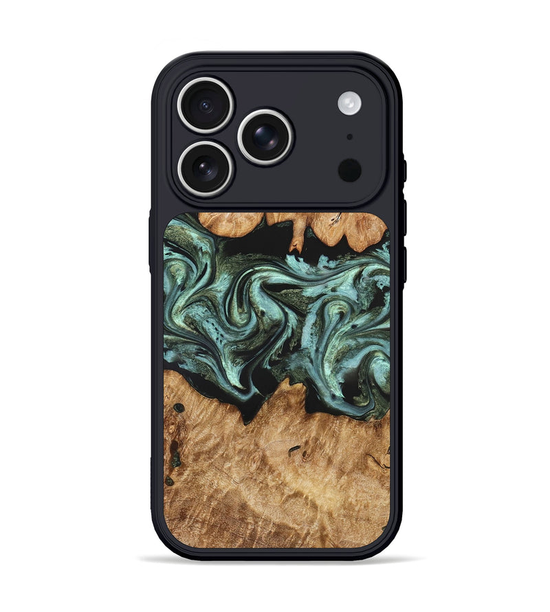 iPhone 17 Pro Wood Phone Case - Landon (Green, 824376)
