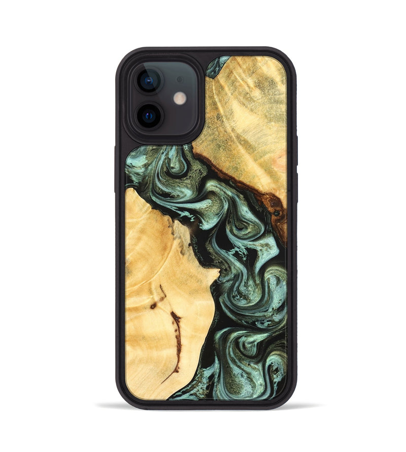 iPhone 12 Wood Phone Case - Romina (Green, 824381)
