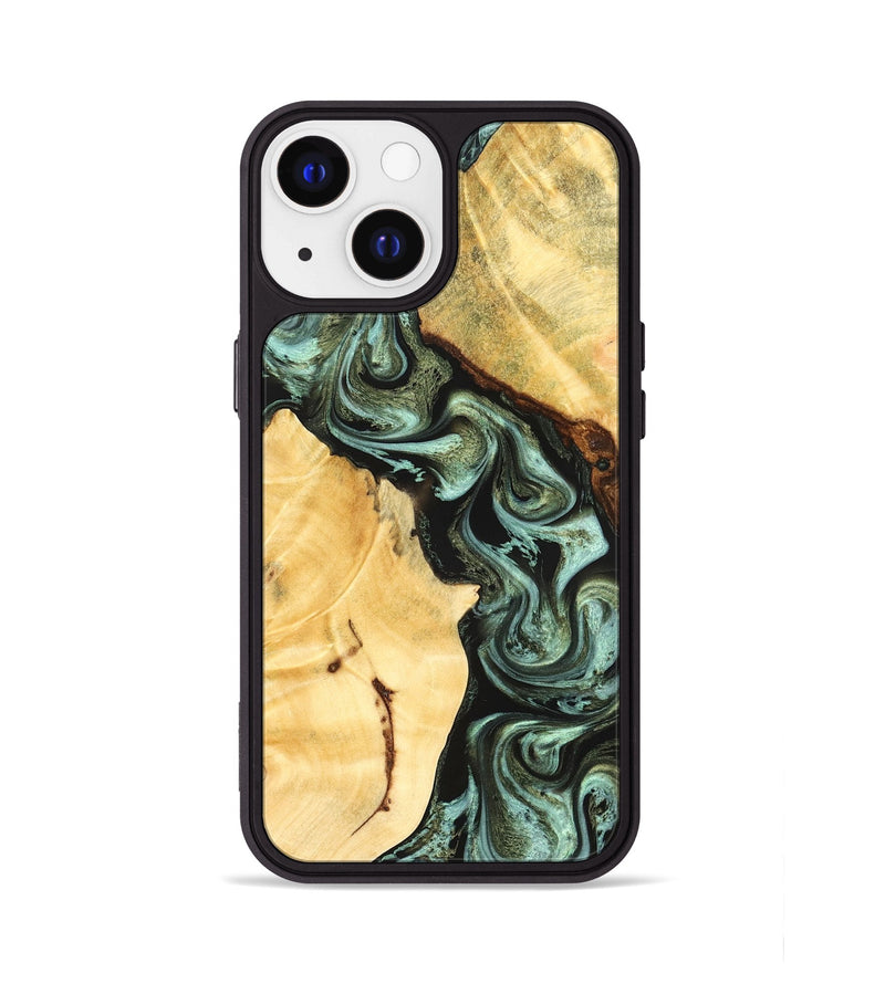 iPhone 13 Wood Phone Case - Romina (Green, 824381)
