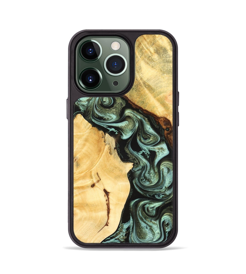 iPhone 13 Pro Wood Phone Case - Romina (Green, 824381)
