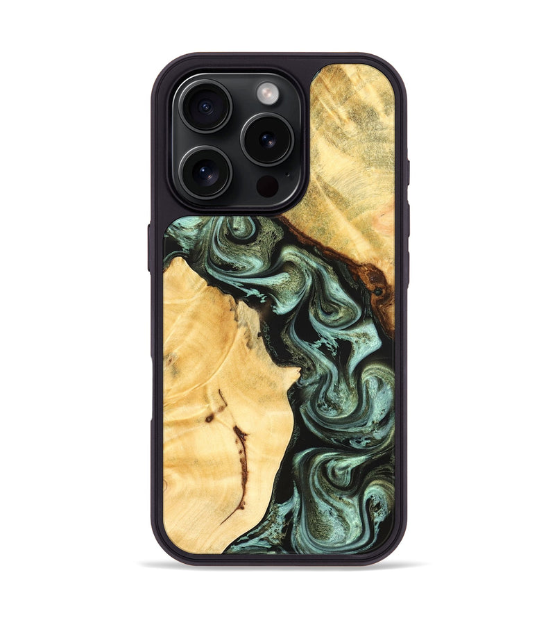 iPhone 16 Pro Wood Phone Case - Romina (Green, 824381)