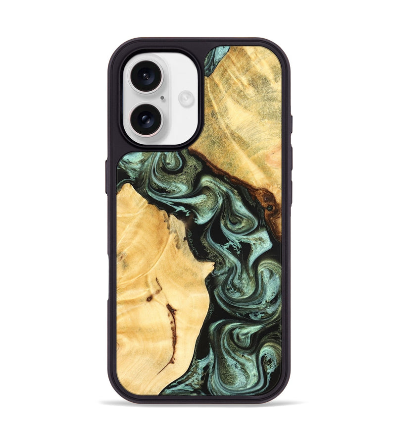 iPhone 17 Wood Phone Case - Romina (Green, 824381)