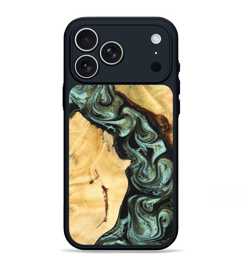 iPhone 17 Pro Max Wood Phone Case - Romina (Green, 824381)