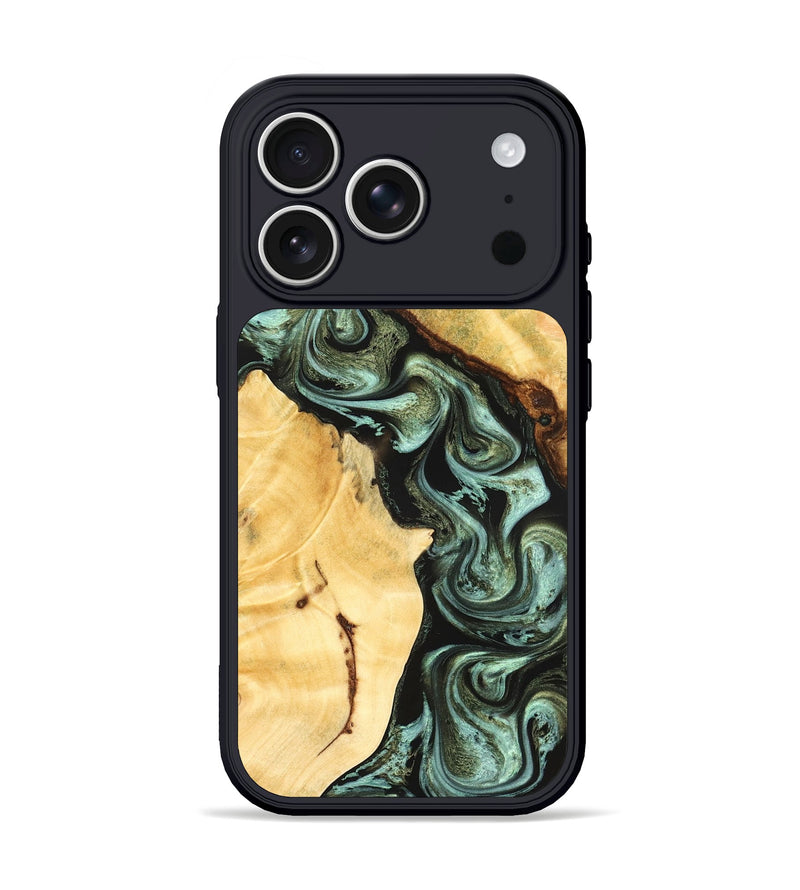 iPhone 17 Pro Wood Phone Case - Romina (Green, 824381)