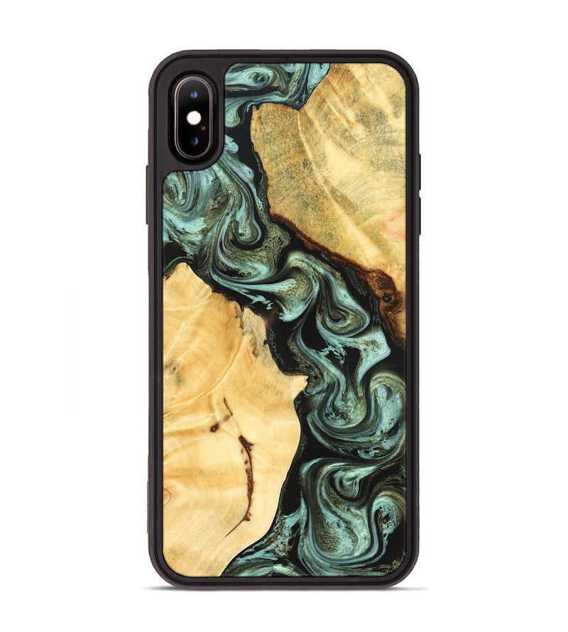iPhone Xs Max Wood Phone Case - Romina (Green, 824381)