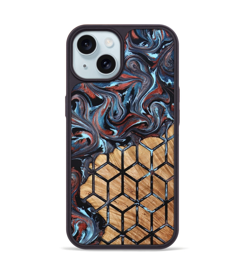 iPhone 15 Wood Phone Case - Forest (Pattern, 824386)