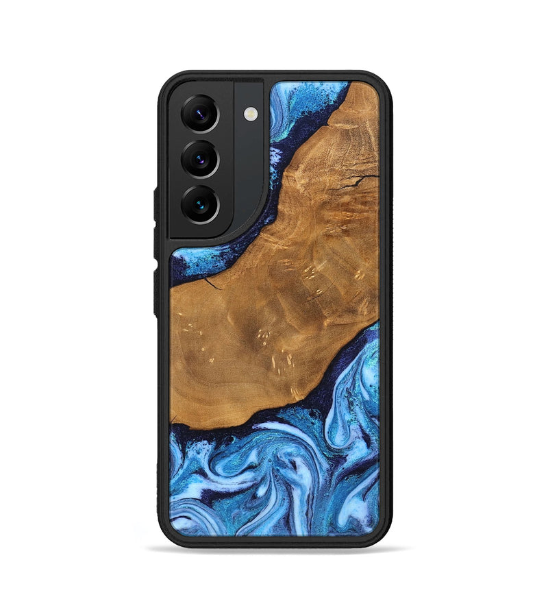 Galaxy S22 Wood Phone Case - Shaniya (Blue, 824390)
