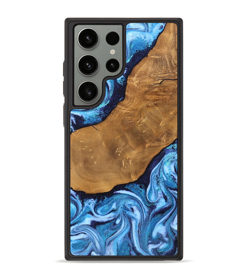 Galaxy S23 Ultra Wood Phone Case - Shaniya (Blue, 824390)