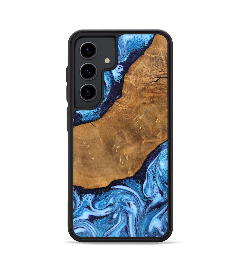 Galaxy S24 Wood Phone Case - Shaniya (Blue, 824390)