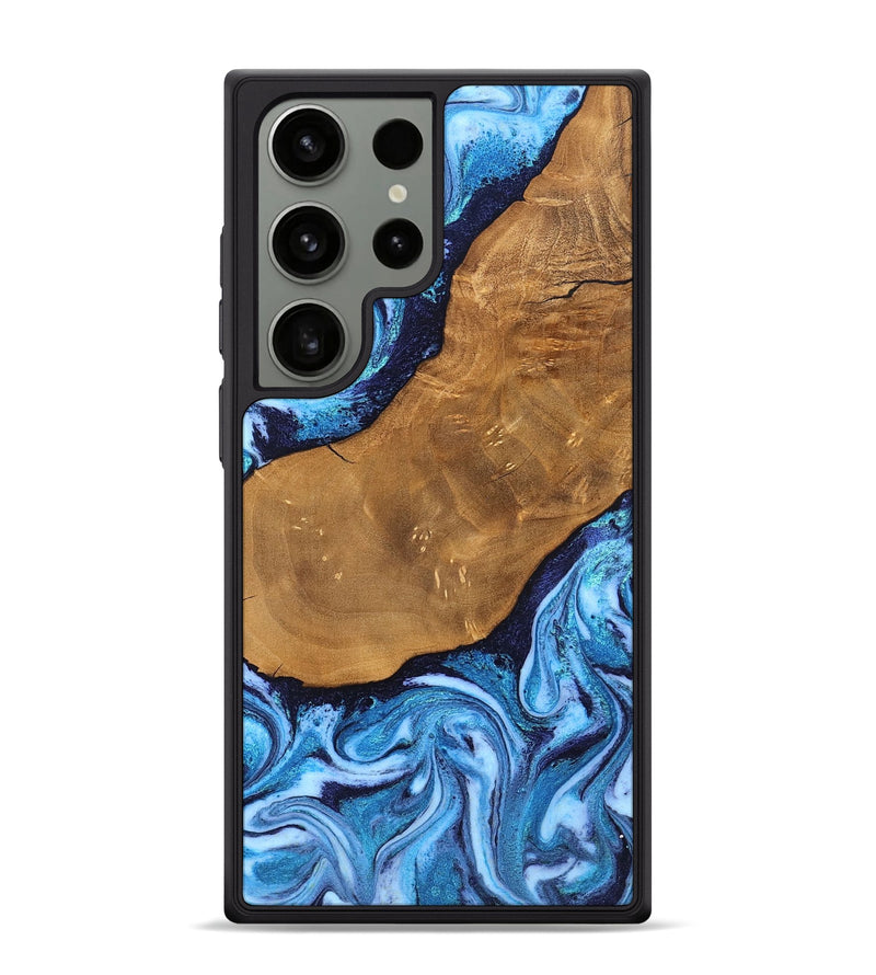 Galaxy S24 Ultra Wood Phone Case - Shaniya (Blue, 824390)