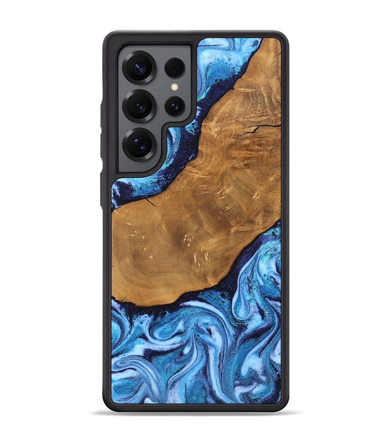 Galaxy S25 Ultra Wood Phone Case - Shaniya (Blue, 824390)