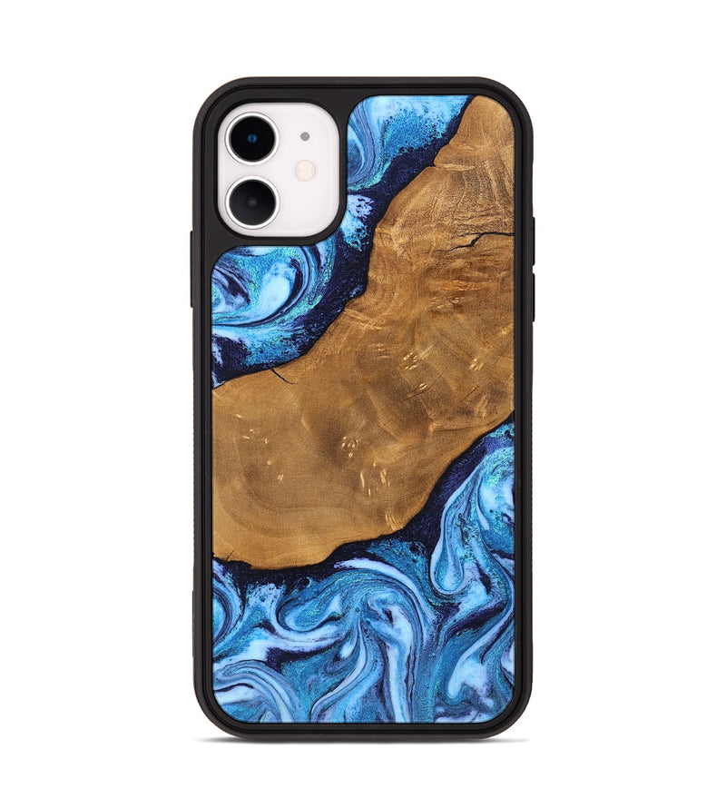 iPhone 11 Wood Phone Case - Shaniya (Blue, 824390)