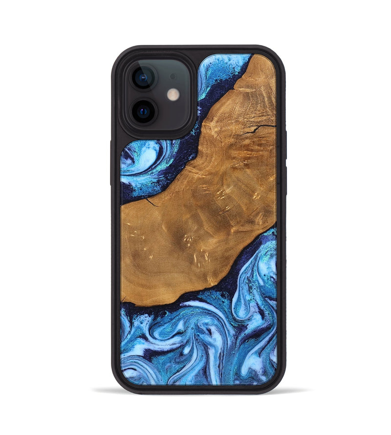 iPhone 12 Wood Phone Case - Shaniya (Blue, 824390)