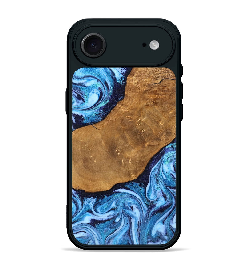 iPhone 17 Air Wood Phone Case - Shaniya (Blue, 824390)
