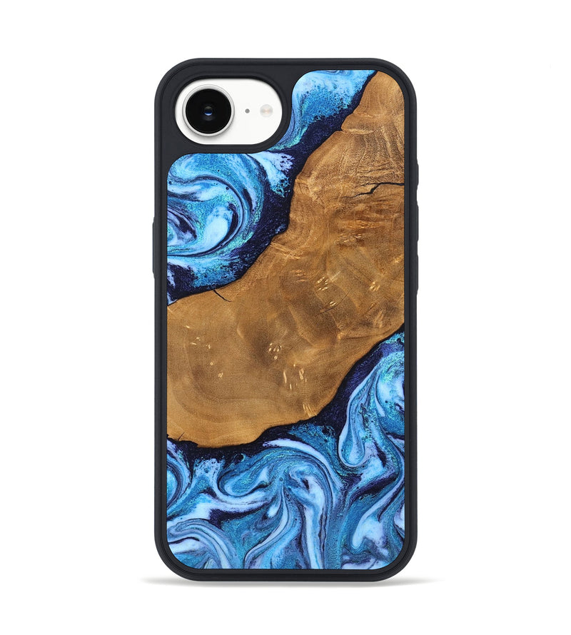 iPhone 17e Wood Phone Case - Shaniya (Blue, 824390)