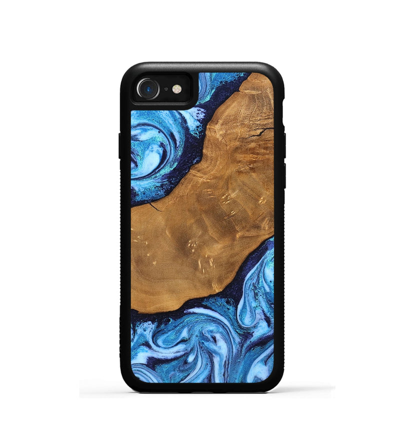 iPhone SE Wood Phone Case - Shaniya (Blue, 824390)