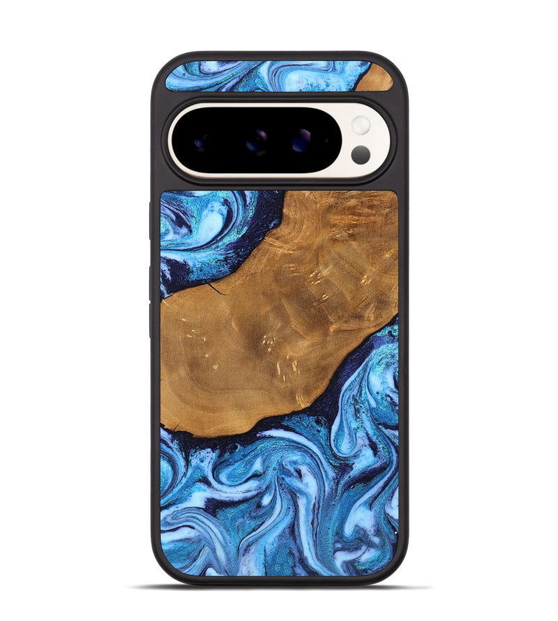 Pixel 9 Pro Wood Phone Case - Shaniya (Blue, 824390)