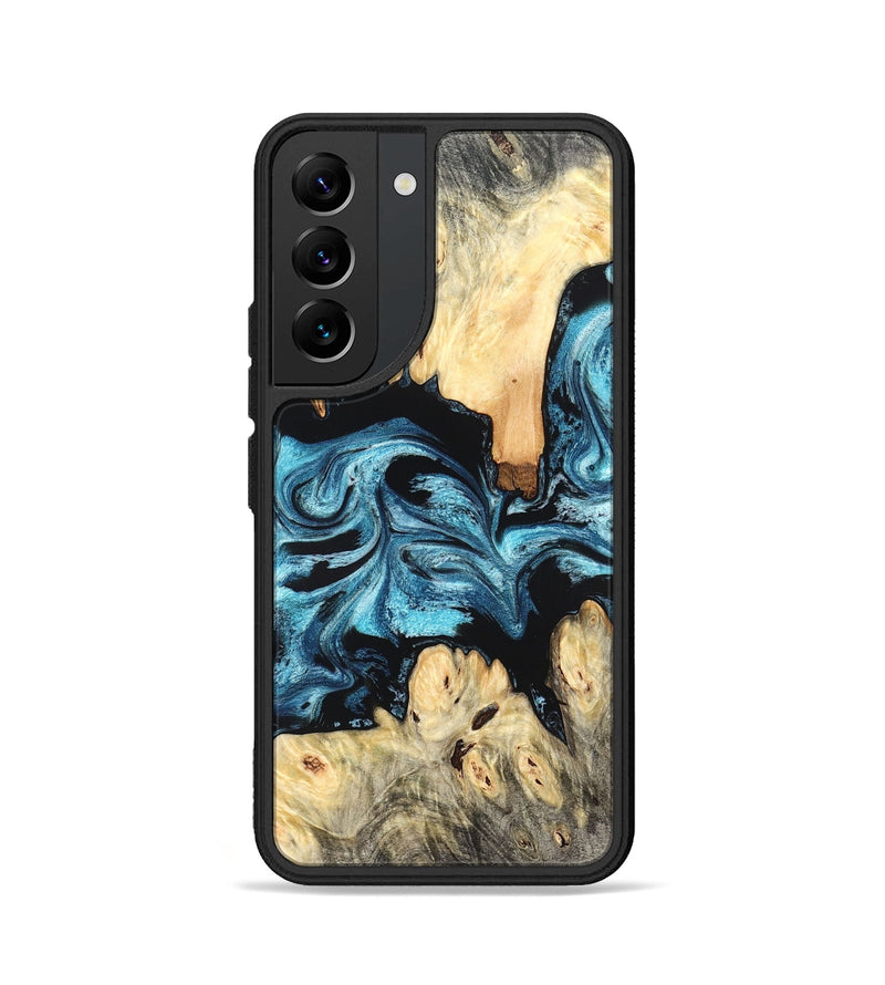 Galaxy S22 Wood Phone Case - Dasia (Blue, 824392)