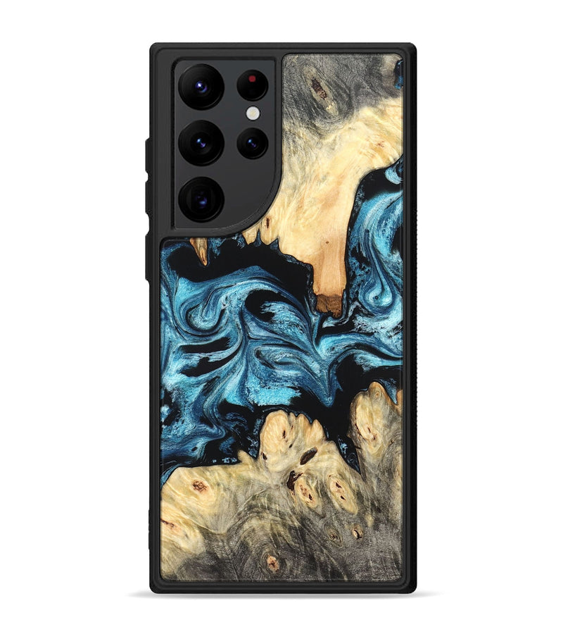 Galaxy S22 Ultra Wood Phone Case - Dasia (Blue, 824392)