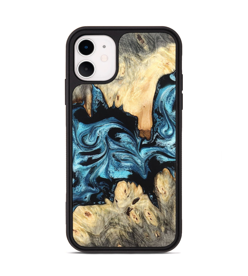 iPhone 11 Wood Phone Case - Dasia (Blue, 824392)