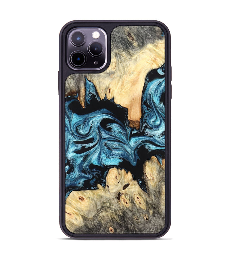 iPhone 11 Pro Max Wood Phone Case - Dasia (Blue, 824392)