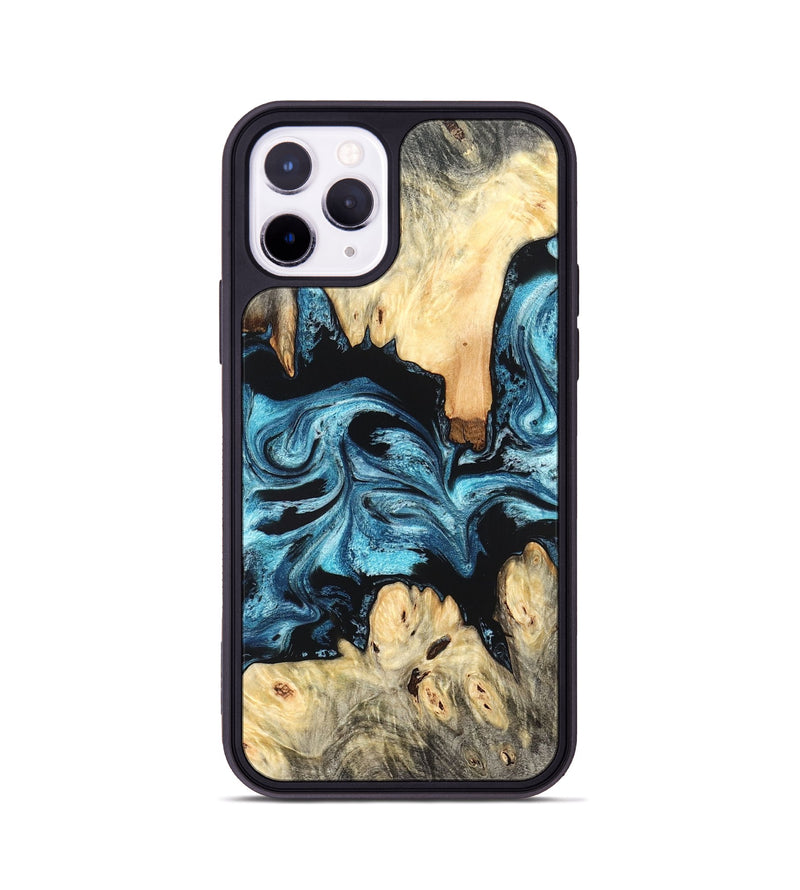 iPhone 11 Pro Wood Phone Case - Dasia (Blue, 824392)